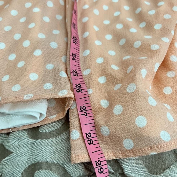 Sage The Label Diamonds & Pearls Overall Jumpsuit Blush Pink Polka Dot Wide Leg - Picture 6 of 15